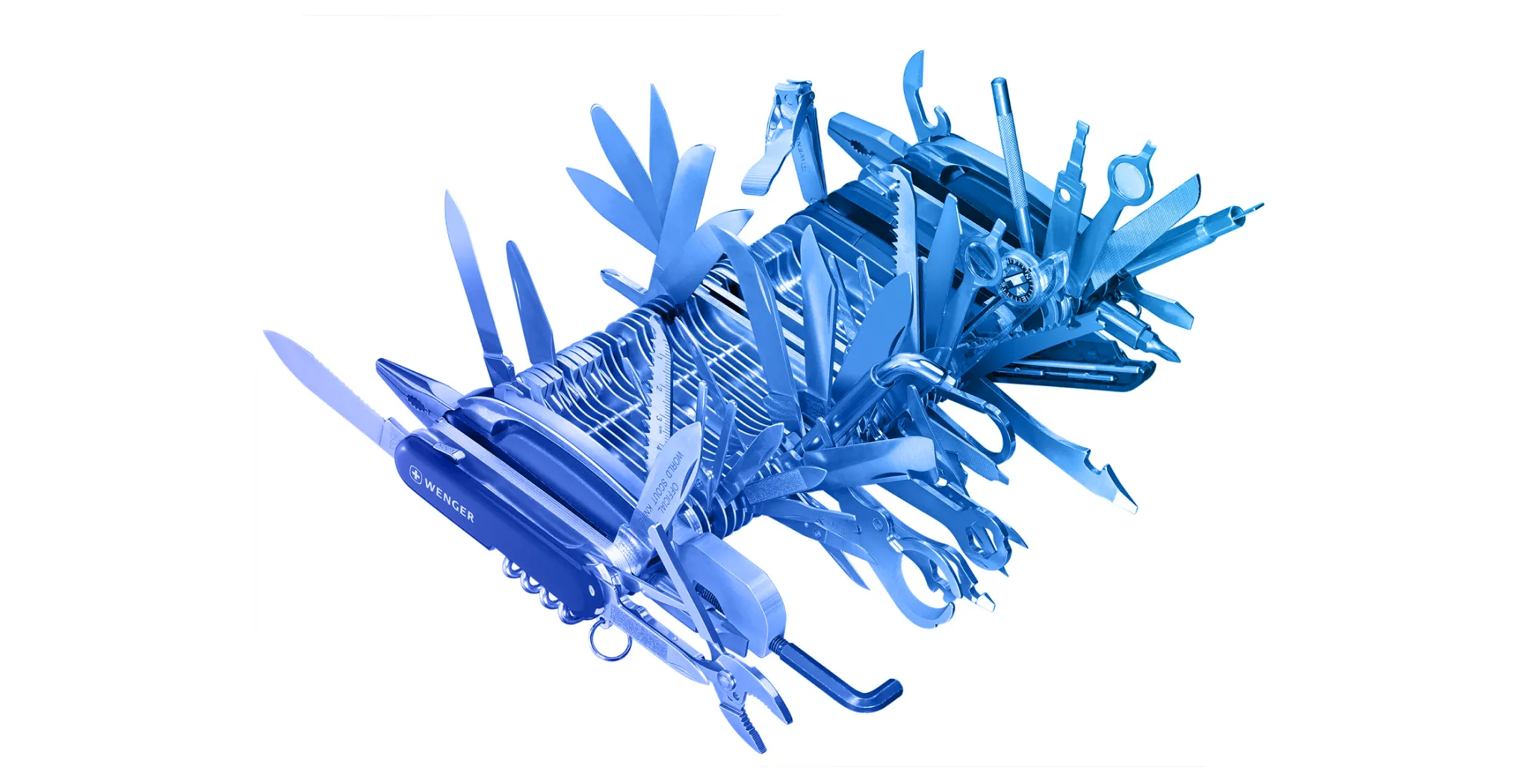 A stylized Swiss Army knife.