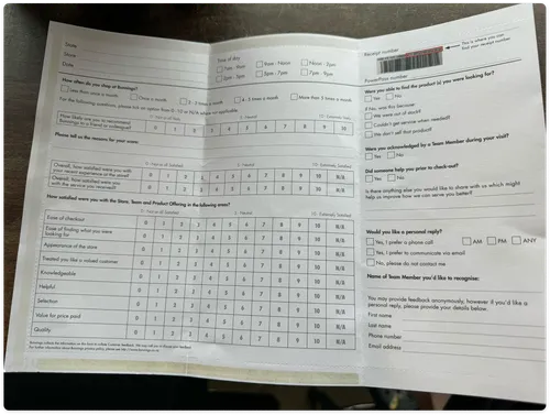 Image showing a really bad example of a feedback form.